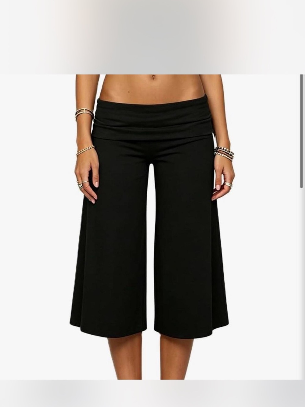 Wide-Leg Black gauchos